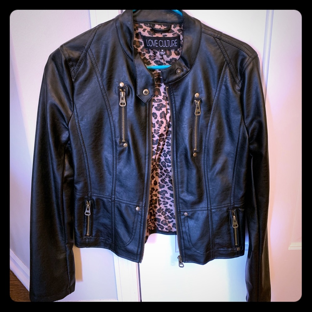 Faux leather jacket